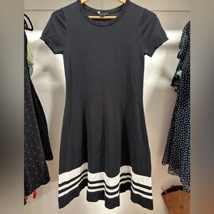 DKNY Black Short Sleeve Sweater Dress